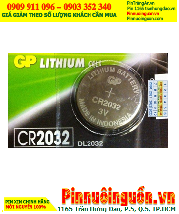 Pin CR2032 _Pin GP CR2032; Pin 3v lithium GP CR2032 DL2032 chính hãng