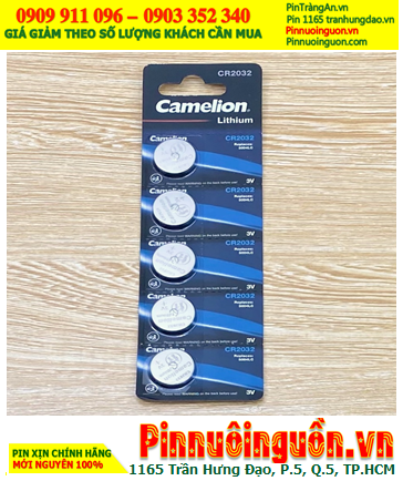 COMBO 01Vỉ=5viên Pin 3v lithium Camelion CR2032 chính hãng _Giá chỉ 34.000đ/ Vỉ 5viên