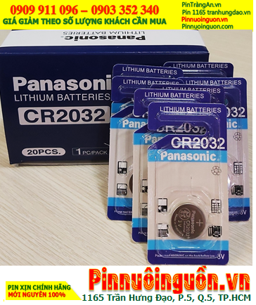 COMBO 01HỘP=20vỉ Pin 3v lithium Panasonic CR2032 _X.xứ Indonesia _Giá chỉ 329.000đ /HỘP