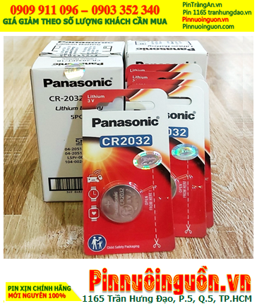 COMBO 1HỘP=5vỉ Pin Panasonic CR2032 lithium 3v _Made in Indonesia_Giá chỉ 145.000đ/ HỘP