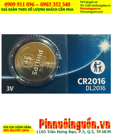 Philips CR2016 /DL2016; Pin 3v lithium Philips CR2016 - Pin DL2016 chính hãng