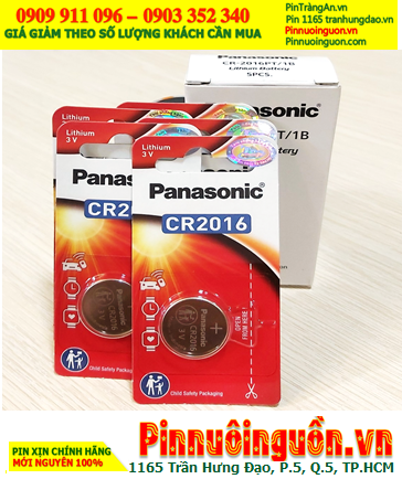 COMBO 1Hộp=5vỉ Pin Panasonic CR2016PT/1B  lithium 3v (Loại vỉ 1viên) _Giá chỉ 145.000/Hộp