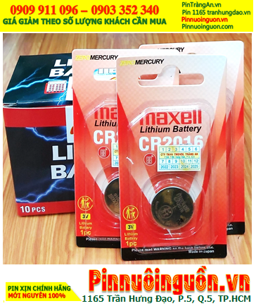 COMBO 1 HỘP 15vỉ Pin Maxell CR2016 1BS PRO Lithium 3.0v Japan_Giá chỉ 285.000/Hộp 15vỉ