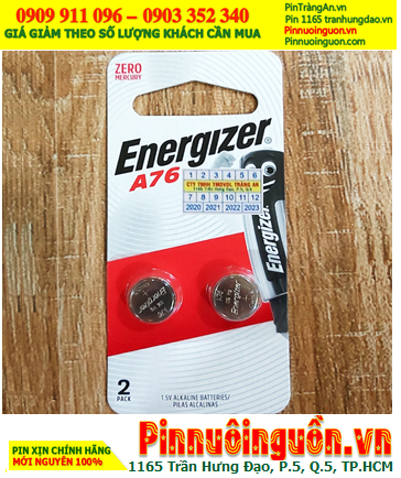 Pin A76-LR44; Pin 1.5v Alkaline Energizer A76-LR44-AG13 chính hãng (Loại Vỉ 2viên)