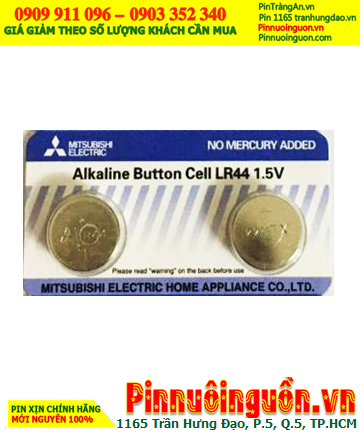 Mitsubishi LR44; Pin cúc áo 1.5v Alkaline Mitsubishi LR44 chính hãng