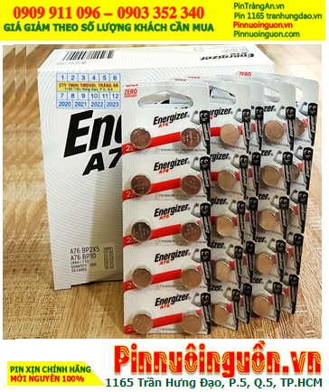 COMBO 1HỘP 200viên Pin Energizer A76 LR44 Alkaline 1.5v _Giá chỉ 1.080.000đ/200viên