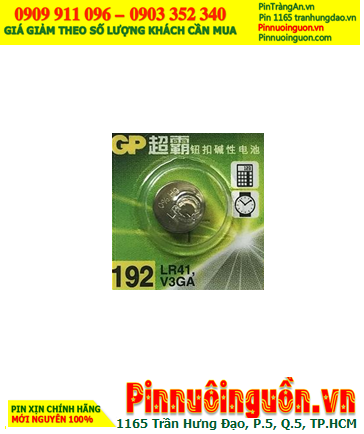 Pin GP 192 AG3 LR41 _Pin cúc áo 1.5v Alkaline GP 192 LR41 AG3  392