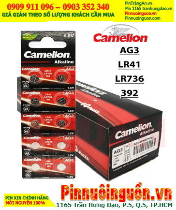 COMBO 1HỘP 100viên Pin Camelion AG3 LR41 Alkaline 1.5v _Giá chỉ 219.000đ/ hộp100viên