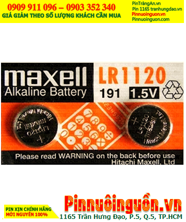 Maxell LR1120 LR55 AG8 _Pin cúc áo 1.5v Alkaline Maxell LR1120 LR55 AG8 | HẾT HÀNG