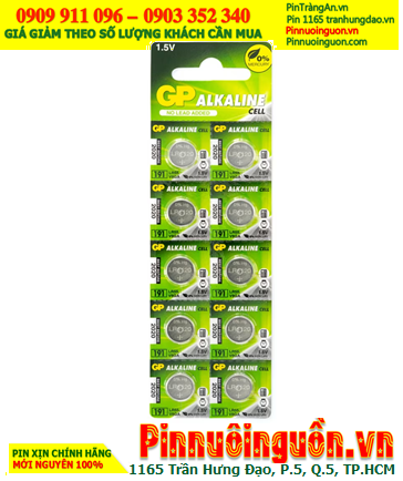 COMBO 1Vỉ 10viên Pin cúc áo GP LR55,LR1120,391,191 Alkaline 1.5v | TẠM HẾT HÀNG