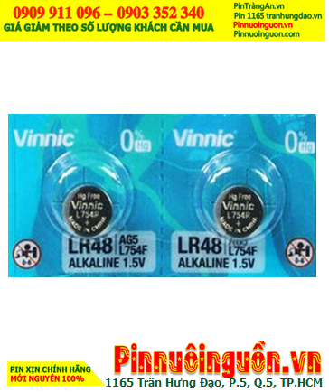 VINNIC AG5 _Pin cúc áo 1.5v Alkaline VINNIC AG5, LR754, 393, LR48