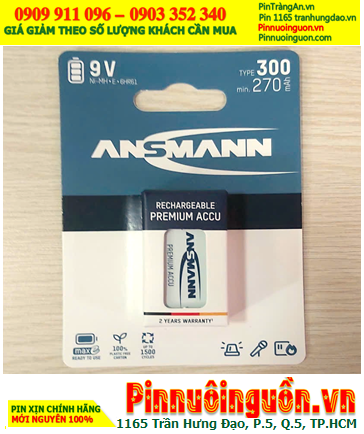 Pin Micro Karaoke Pin sạc Ansman 9V-Type 300mAh /Min 270mAh 8.4V NiMh E-Block 6HR61, 6HR22