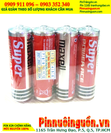 Maxell R6P(AR)4P; Pin AA 1.5v Maxell R6P(AR)4P Super Power ACE chính hãng (Loại vỉ 4viên)