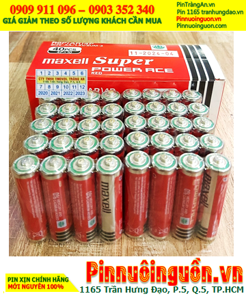 COMBO 1HỘP 40viên Pin AA  1.5v  Maxell R6P(AR)4P Super Power ACE chính hãng _Giá chỉ 109.000đ/ Hộp