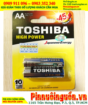 Toshiba LR6GCP BP-2PV; Pin AA 1.5v Alkaline Toshiba LR6GCP BP-2PV chính hãng /Loại vỉ 2viên