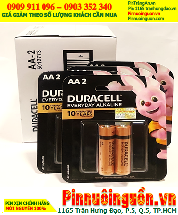 COMBO 01HỘP 12vỉ=24viên (Vỉ 2viên) Pin AA Duracell LR6 Everyday Alkaline 1.5v _Giá chỉ 270.000/Hộp