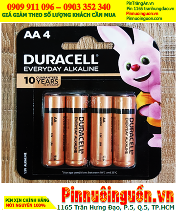 Duracell LR6-MN1500B4, Pin AA Duracell LR6 MN1500B4 Everyday Alkaline 1.5v chính hãng /Vỉ 4viên