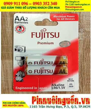 Fujitsu LR6(2B)FP; Pin tiểu AA 1.5v Alkaline Fujitsu Premium LR6(2B)FP (Made in Indonesia) _Vỉ 2viên