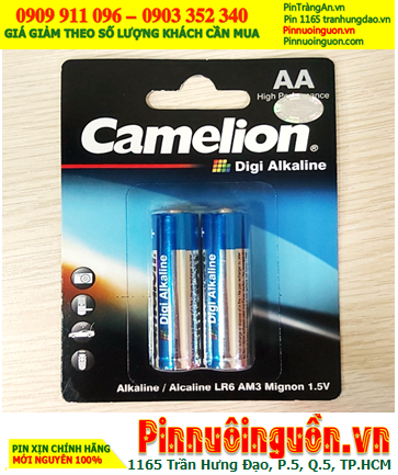 Camelion LR6 AA AM3; Pin AA 1.5v Alkaline Camelion LR6-AM3 Mignon chính hãng _Vỉ 2viên