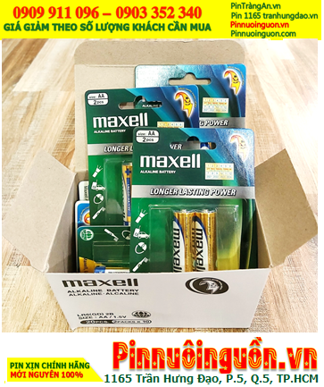 COMBO MUA 01 HỘP 10vỉ Pin AA 1.5v Alkaline Maxell LR6(GD)2B _Giá 179.000đ/Hộp 10vỉ (MẪU MỚI)