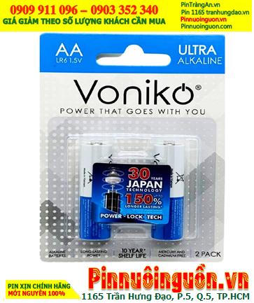 Voniko VO-LR6UD-4B, Pin tiểu AA 1.5v Alkaline Voniko VO-LR6UD-4B/AM3 chính hãng _Loại Vỉ 4 viên