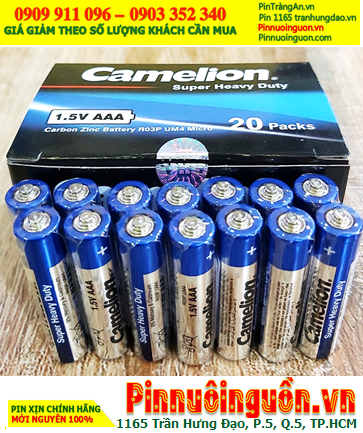 COMBO 01HỘP 40viên Pin AAA 1.5v Camelion R03 Heavy Duty chính hãng _Giá chỉ 85.000đ/ HỘP 40viên