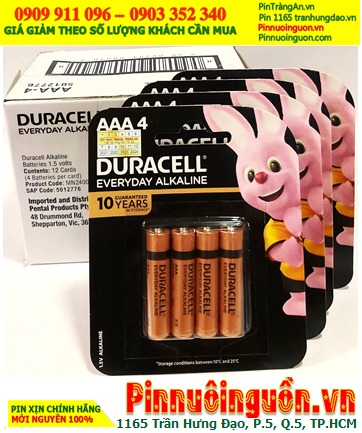 COMBO 01HỘP 12vỉ=48viên (Vỉ 4viên) Pin AAA Duracell LR03 MN2400 Everyday Alkaline 1.5v _Giá chỉ 468.000/Hộp