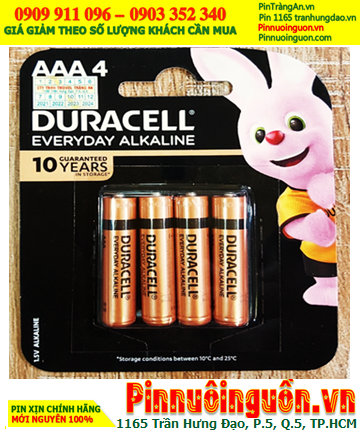 Duracell MN2400-LR03, Pin AAA Duracell MN2400-LR03 Everyday Alkaline 1.5v /Loại Vỉ 4viên