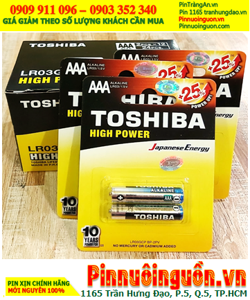 COMBO 2HỘP 24viên Pin AA 1.5v Alkaline Toshiba LR03GCP BP-2PV _Giá chỉ 239.000/Hộp 24viên