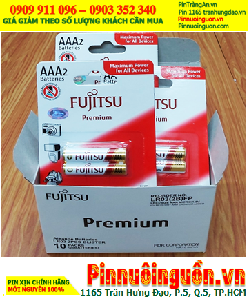 COMBO 1HỘP 20vỉ Pin Fujitsu Premium LR03 (2B) FP Alkaline 1.5v (Made in Indonesia) _Giá chỉ 349.000đ/Hộp