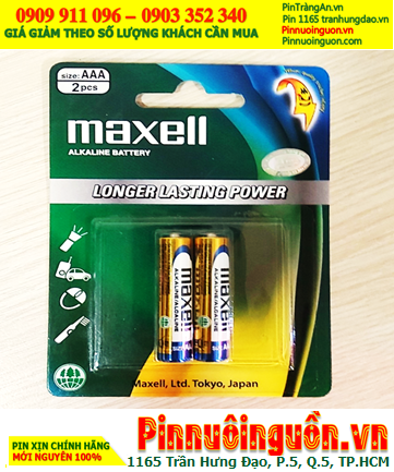 Maxell LR03(GD)2B Pin AAA 1.5v Alkaline Maxell LR03(GD)2B chính hãng (Loại Vỉ 2viên) _MẪU MỚI