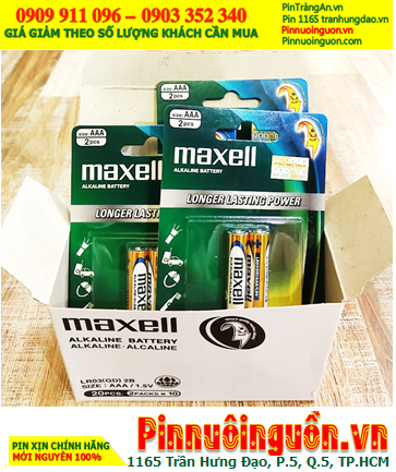 COMBO MUA 01 HỘP 10vỉ Pin AAA 1.5v Alkaline Maxell LR03(GD)2B _Giá chỉ 179.000/ Hộp 10vỉ (MẪU MỚI)