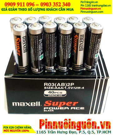 COMBO 1HỘP 40viên Pin AAA 1.5v Maxell R03(AB)2P Super POWER ACE _Giá chỉ 95.000đ/ HỘP 40viên