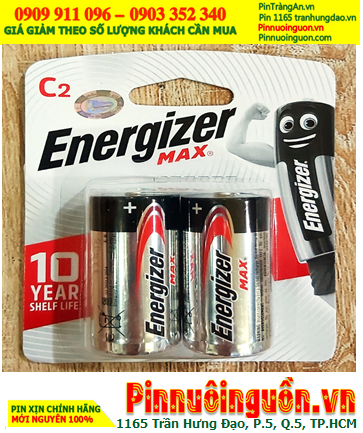 Energizer E93-BP2, Pin trung C 1.5v Alkaline Energizer Max E93-BP2 chính hãng (Loại vỉ 2viên)