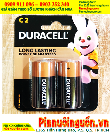 Duracell MN1400-LR14, Pin trung C 1.5v Duracell MN1400-LR14 chính hãng (MẪU MỚI) _Vỉ 2viên