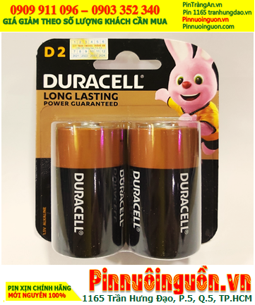 Duracell MN1300-LR20, Pin đại D 1.5v Duracell MN1300-LR20 Alkaline (X.xứ Malaysia) |MẪU MỚI_Vỉ 2viên