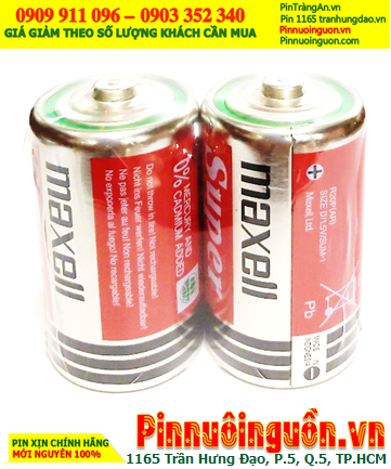 Pin Maxell R20P(AR), SUM-1; Pin đại D 1.5v Maxell R20P(AR), SUM-1 Super Power ACE (Vỉ 2viên)