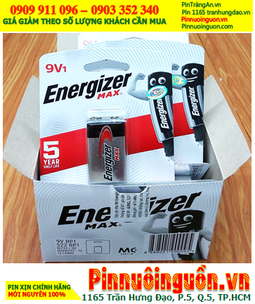 COMBO 1HỘP 12vỉ Pin 9v Alkaline Energizer 522-BP1, 6LR61 chính hãng _Giá chỉ 588.000đ/HỘP