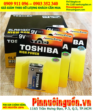 COMBO 1 HỘP 12vỉ Pin 9v Alkaline Toshiba 6LR61GCP-BP1 chính hãng _Giá chỉ 648.000đ/HỘP