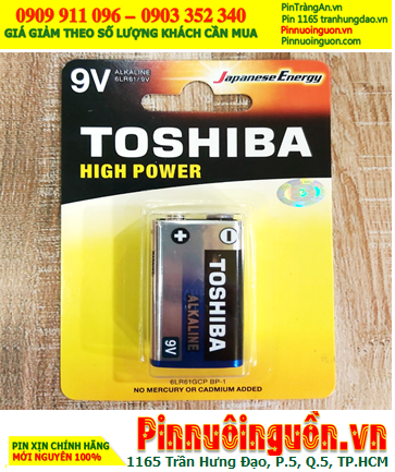 Pin Toshiba 6LR61GCP-BP1; Pin 9v Alkaline Toshiba 6LR61GCP-BP1 chính hãng (Loại Vỉ 1viên)