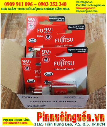 COMBO mua 01HỘP=10vỉ Pin 9v Alkaline Fujitsu 6LF22, MN1604B chính hãng _Giá chỉ 389.000đ/HỘP