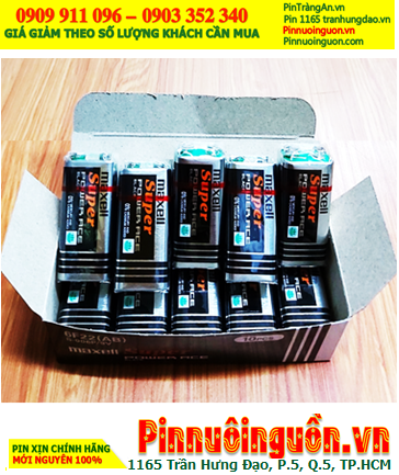 COMBO 1hộp=10viên Pin 9v Maxell 6F22(AB) Super Power ACE chính hãng _Giá chỉ 149.000/HỘP