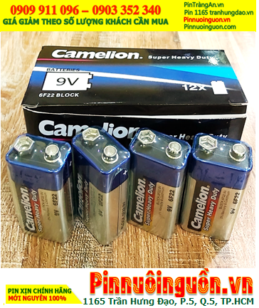 COMBO 1HỘP 12viên Pin 9v vuông Camelion 6F22 chính hãng _Giá chỉ 98.000đ/ HỘP 12viên