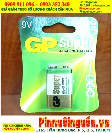 GP Super 1604UG, Pin 9v Alkaline GP Super 1604UG/6LR61 Super Value chính hãng |TẠM HẾT HÀNG