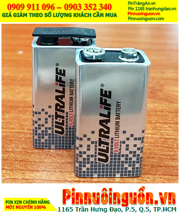 Ultralife U9VL, Pin 9v Lithium UltraLife U9VL-J-P-BP 9V 1200mAh Lithium (LiMnO2) chính hãng