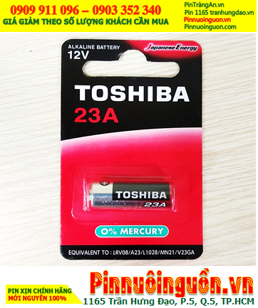 Pin Remote 12v; Pin Toshiba A23 (LRV08, 23A,A23S,L1028) Alkaline chính hãng _Loại Vỉ 1viên