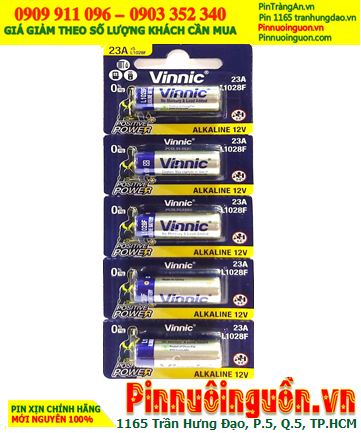 COMBO 1vỉ=5viên Pin Remote điều khiển 12V Vinnic 23A, L1028F, 23AE, MN23 _Giá chỉ 55.000/ vỉ 5viên