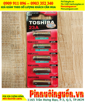 COMBO 1 vỉ 5viên Pin 12v Toshiba A23 (LRV08, 23A,A23S,L1028) Alkaline  _Giá chỉ 99.000/Vỉ 5viên