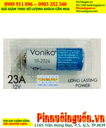 Voniko A23 _Pin Remote 12v, Pin Remote 12v Alkaline Voniko A23 23AE 23A chính hãng