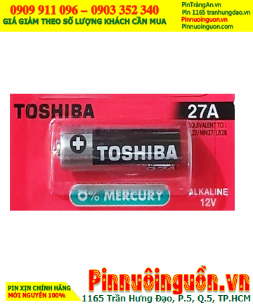 Pin Remote 12v; Pin 12v; Pin Toshiba A27 (27A,A27S,27AE, LR27, DL27) Alkaline (loại Vỉ Giấy)